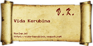Vida Kerubina névjegykártya