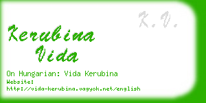 kerubina vida business card